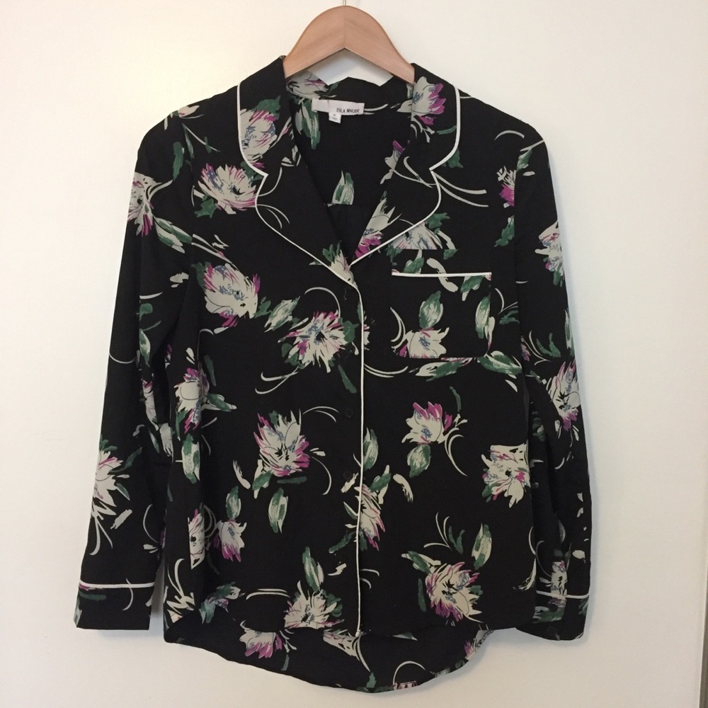 Anthropologie Pajama-Style Blouse Size XS